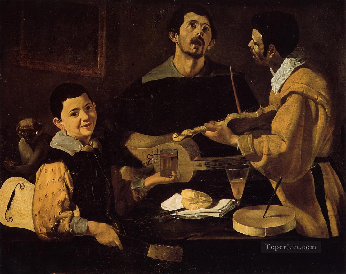 Three Musicians aka Musical Trio Diego Velazquez Oil Paintings
